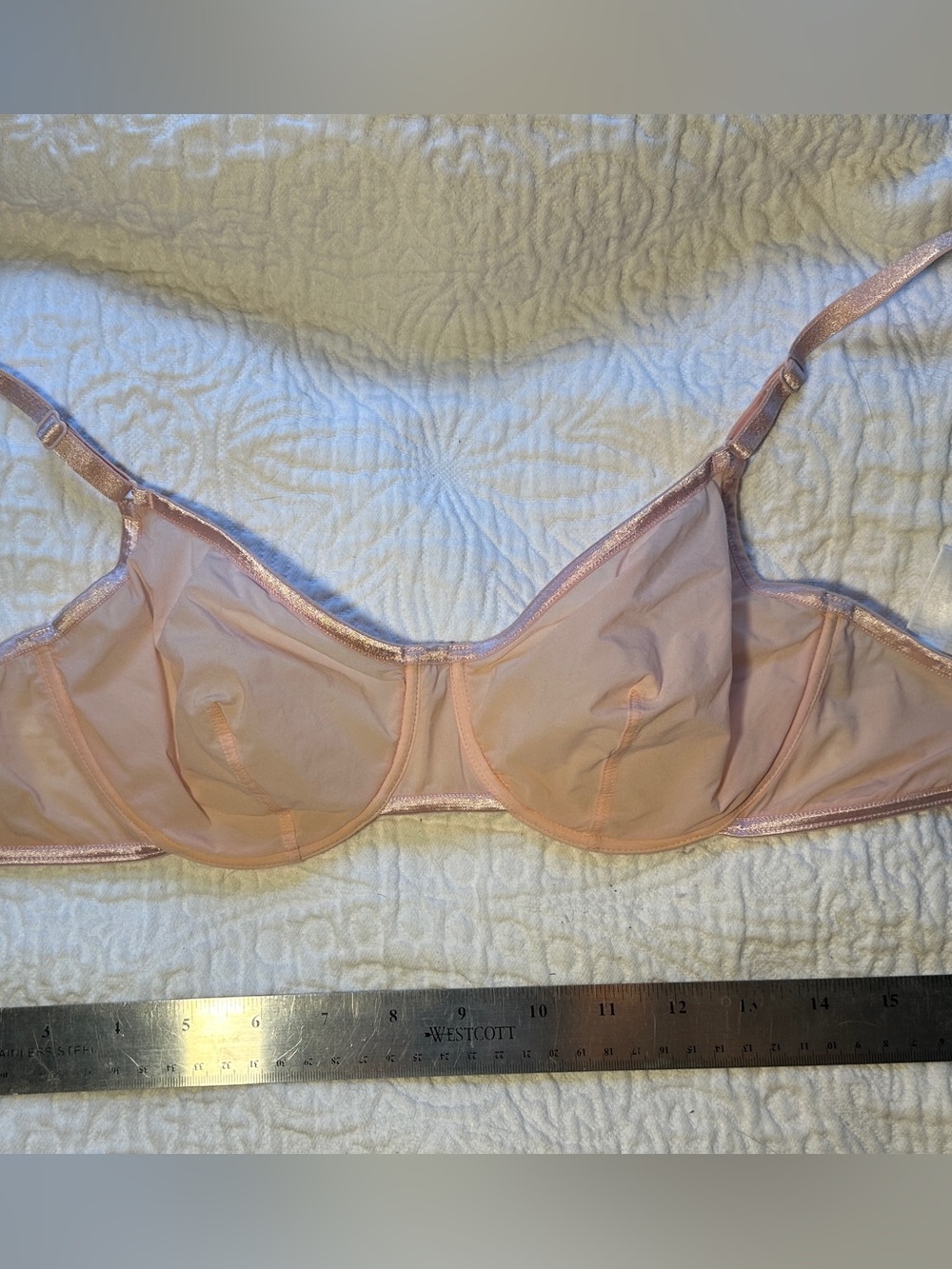 Eres Sheer Unlined Pink Underwire Bra 36B